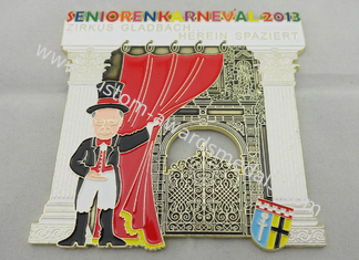 Foto-Radierung, Einspritzung, sterben Karnevals-Medaille Form Senioren Karneval für Preis-Geschenk