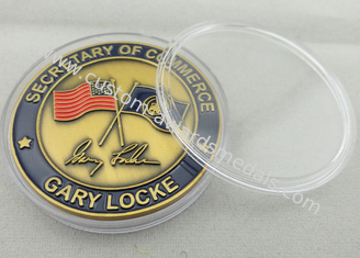2D oder 3D antikes Vergolden Gary Locke personifizierten Münzen für Preise, die Andenken, Militär