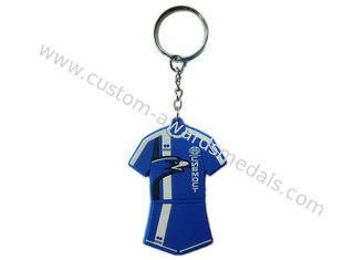 Fußball-Spieler buntes PVC Keychain, kundengebundene Schlüsselanhänger für Taschen