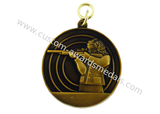 Antike Medaille der Vergolden-Zink-Legierungs-3D, sterben Form-Medaillen für Sport-Sitzung, Armee, Preise