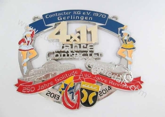 Karnevals-Medaille Lynns Anna durch Zink-Legierung, weiches Email, antike Vernickelung