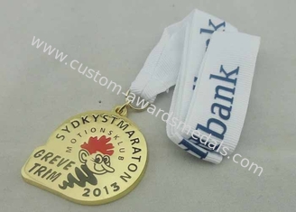 Maraton-Sport-Email-Medaillen-Zink-Legierungs-Bänder, besonders angefertigt