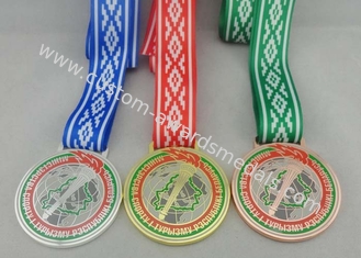 Ei-Jagd Triathlon-Band-Medaillen-Verkupferung, farbenreiches Drucken