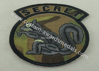 Baumwollfaden-Stickerei-Flecken für Kleidung, Militäremblem-Ausweis