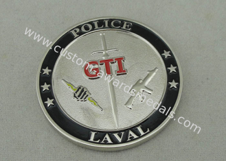 Laval-Polizei verzinkt Legierung Druckguss-personifizierte Münze mit 1,75 Zoll und Vernickelung
