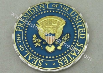 Die doppelten Töne, die Münzen nach Maß überziehen, sterben gestempelter weicher Email-Kupfer-Präsident Coin