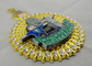 3D Medaille Druckguß Kilogramms Kolsche Karneval mit antikem Nickel und Vergolden, zweiteiliges kombiniert