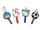 Hello Kitty-Karikatur-Schlüssel-Abdeckung, personifiziertes weiches PVC Keychain mit Ball-Kette