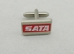 SATA-Zink-Legierungs-harter Email-Manschettenknopf, 17 Millimeter nebelhafte Farbdruck für Verein