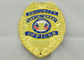 80mm Polizei-Andenken-Ausweise, Zink-Legierung mit Vergolden-Brosche Pin auf Rückseite