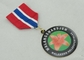 45mm Wettbewerbs-Gewohnheits-Preis-Medaillen mit Band, kleben hinzugefügt, kein Überzug