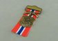 Verzinken Sie Legierungs-Militärpreis-Medaillen, 3D Druckguss-kurze Band-Medaillons