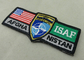 Kundenspezifische Stickerei-Flecken ISAF/gesponnene Amerika-Militärflausch-Flecken