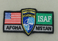 Kundenspezifische Stickerei-Flecken ISAF/gesponnene Amerika-Militärflausch-Flecken