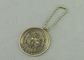2,0 Millimeter förderndes Keychain mit Ball-Kette, antikes Vergolden Druckguß