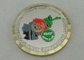 Zwei Töne, die ISAF-Militärmessingmünzen-weiches Email 1,75 Zoll überziehen