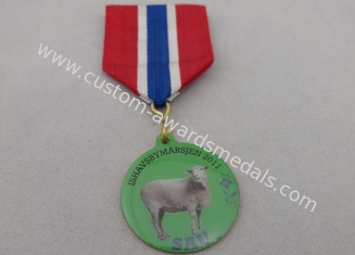 Kundenspezifische Eisen-oder Messing-oder Kupfer-Andenken-Geschenk-Medaille, Offsetdruck-Band-Medaille, ohne zu überziehen