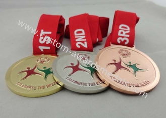 Kupfer überzogene Medaillen mit Band, Druckguß für olympisches Spiel