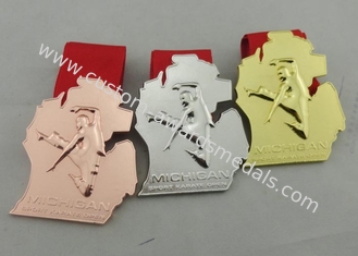 Zink-Legierungs-Karate sterben Form-Medaillen 3D mit Drucklogo für Sport-Sitzung