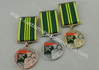 Kundenspezifische Medaillen-Preise der Zink-Legierungs-3D, antikes Vergolden und spezielles Band