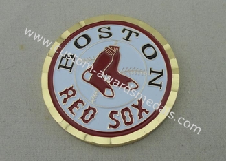 Die 2,0 Zoll-Boston Red Sox personifizierten Münzen durch Messing sterben getroffenes weiches Email