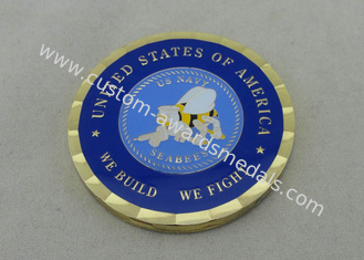 Die US-Marine-SEABEES personifizierten Münzen, Messing sterben gestempelt in 2,0 Zoll für uns errichten uns kämpfen Münze