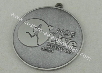 MOE-Livebenefizlauf-Antiken-Silber-Karatemedaille Zink-Legierung Druckguß