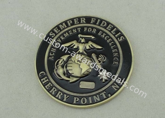 SEMPER FIDELIS USA Marine 3D personifizierte die Messing Münzen sterben getroffener/Antiken-Messingüberzug