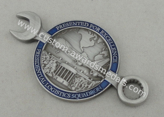 Präsidentenlogistik-Geschwader personifizierte Münzen, Versilberungs-Münze der Druckguss-volle Antiken-3D