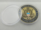 spricht kundenspezifisches Eisen/Messing/Kupfer des Handels-3D Münze mit klarem Plastikkasten zu