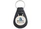 Kundenspezifische Schlüsselanhänger, Auto-lederne Tasche Keychain mit synthetischem Email-Emblem, Zink-Legierung mit Vernickelung