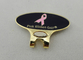 Personifiziertes rosa Band-Golf-Kappen-Messingclip mit weichem Email, Metallclip