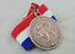 50 Millimeter 3D gravierten Band-Medaillen, Triathlon-Andenken-Medaille mit Hals-Band