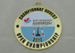 Schwimmen-New-Brunswick Email-Medaille, Vergolden, Abnutzung auf beiden Seiten