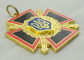 Zink-Legierungs-Kreuz Sward-Email-Medaille, nachgemachtes hartes Email, Vergolden
