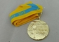 Gold überzogene Band-Medaillen 3D