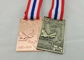Verzinken Sie Legierungs-Band-Medaillen 3d, antiker Messingüberzug für Denkmal