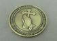 Personifizierte Herausforderung prägt, antike Messingmünzen der Strafverfolgungs-3D