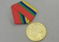 Goldkundenspezifische Preis-Medaillen/Belohnungs-Medaille mit Entwurf der Zink-Legierungs-3D und Band zusammengebracht
