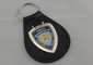 1,5 Millimeter personifiziertes ledernes Keychains, Leder-Schlüsselanhänger der Stadt-NY mit Vernickelung