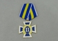 Vergolden-sterben kundenspezifische Preis-Medaillen Stempel, Bänder, die Militär Medaille zuspricht