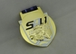 Marathon-Band-Medaillen Druckguß mit weichem Email, Vergolden 3D