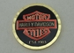 Messing-Silkscreen personifizierte Münzen Diamont Schnitt,/Offsetdruck für Harley-Davidson
