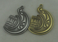 Doppeltseiten 3D Bali Sport stirbt Form-Medaillen, antiker Messing und Antiken-Versilberung