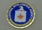 CIA-Messingmilitärmünze, weiches Email und Vergolden